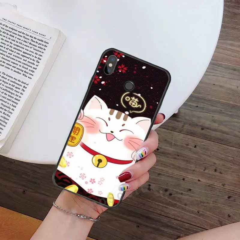 

Beckoning cat japanese style Phone Case For Xiaomi Redmi note 7 8 9 t max3 s 10 pro lite Luxury brand shell funda coque