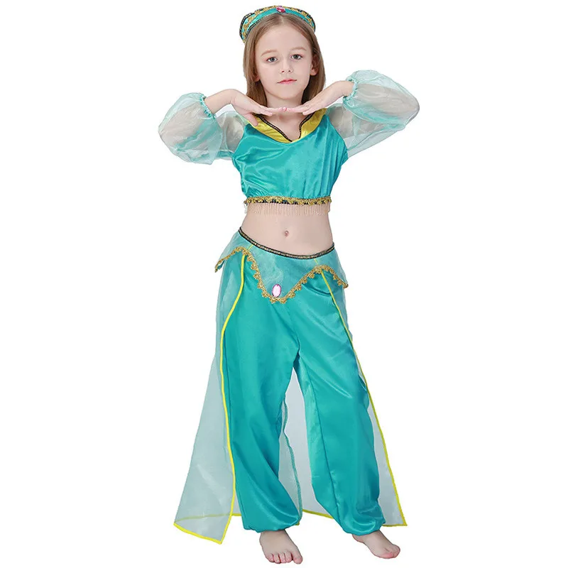 2019 womens girls halloween cosplay party belly dance aladdin princess jasmine costume adults fashion costumes for women dress free global shipping
