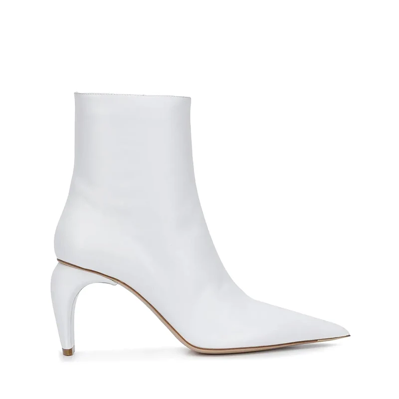 Женские зимние ботильоны на высоком каблуке дизайнерские туфли-лодочки шпильке