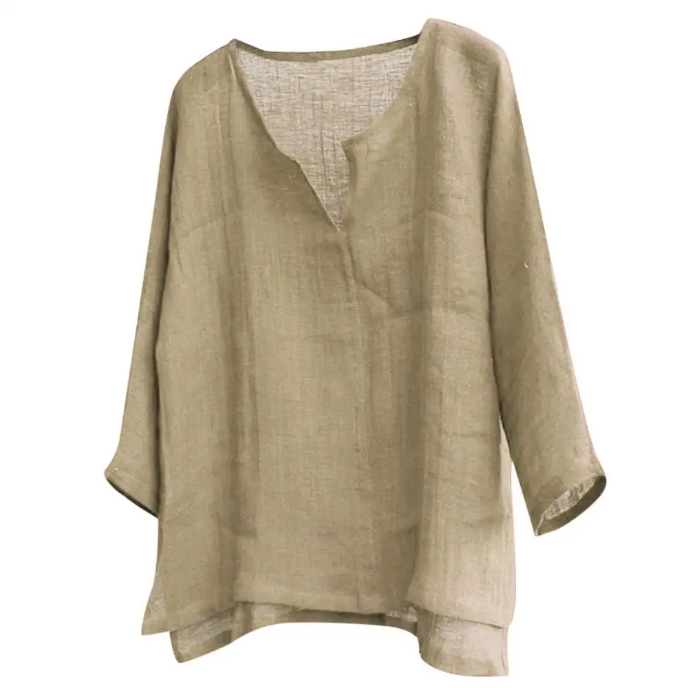 Khaki Мужская рубашка, homme, хип-хоп, короткая, дышащая, удобная, одноцветная, с длинным рукавом, свободная, повседневная, мужская рубашка, camiseta masculina, футболка - Цвет: Khaki