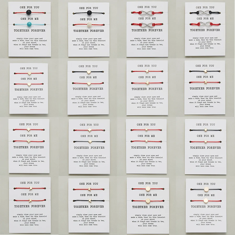 2 шт./компл. для вас лучшие друзья Комплект браслетов пар из натурального камня