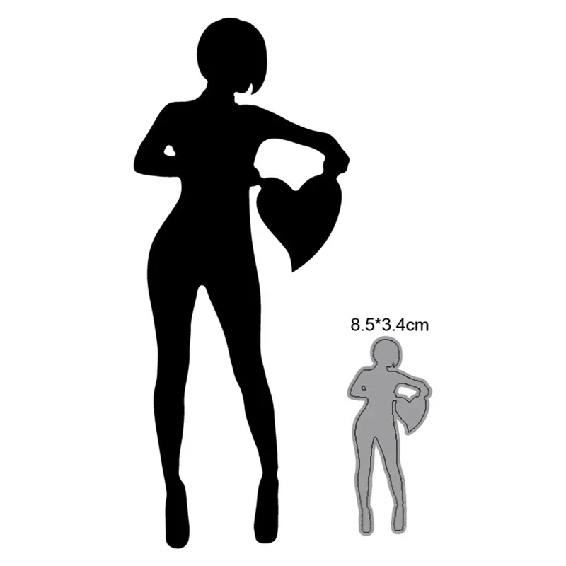 

2021 new dies woman heart metal cutting dies cut die mold decoration Scrapbook paper craft knife mould blade punch stencils dies