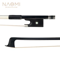 naomi 44 violin fiddle bow carbon fiber bow round stick natural horsehair ebony frog w paris eye inlay durable use