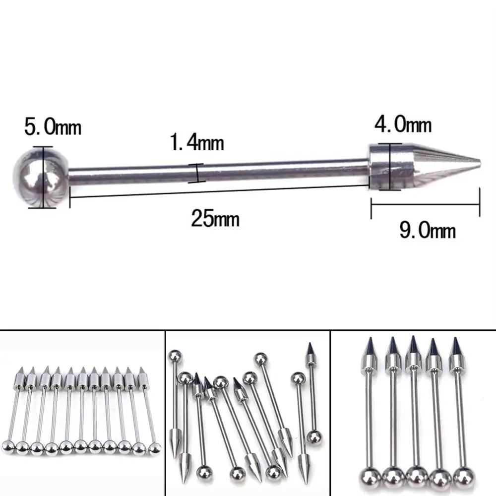

5/10 PCS Piercing Kit Tongue Nail Stainless Steel Lip Belly Eyebrow Fake Septum Nose Stud Navel Ring Jewelry Wholesale