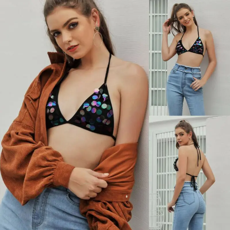 2019 хит женский сексуальный блестящее бикини с блестками комплект бретельками