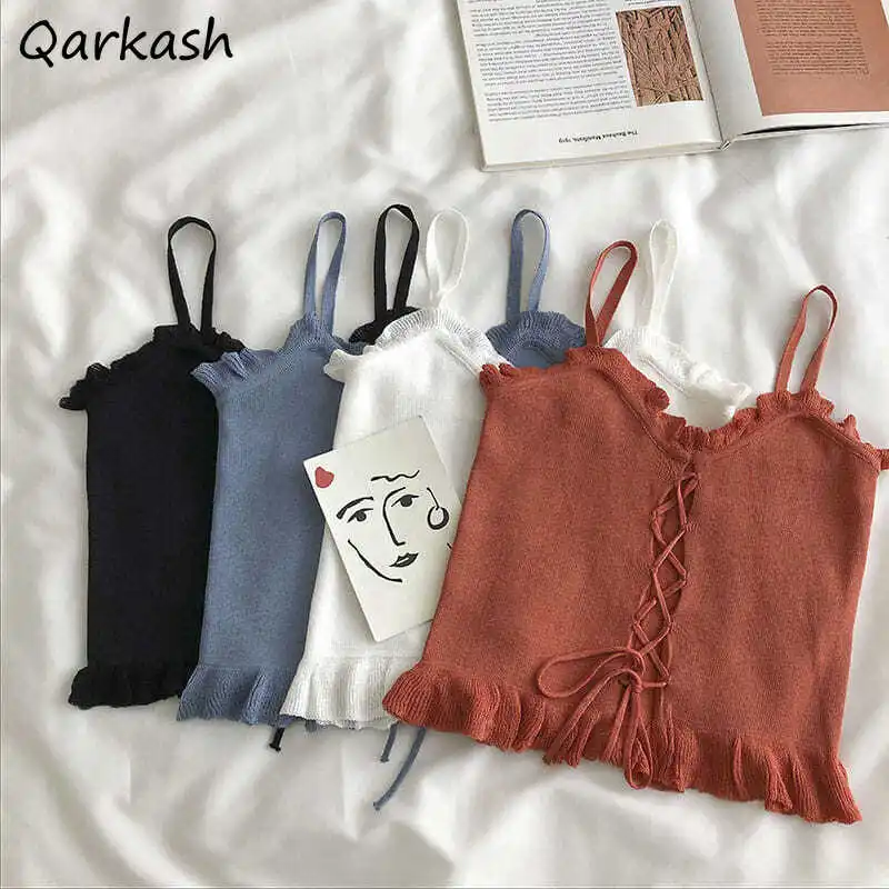 

Женская майка, обтягивающая, милая, простая, летняя, универсальная, для отдыха, шикарная, популярная, 4 цвета, мягкая, праздничная, трикотажна...