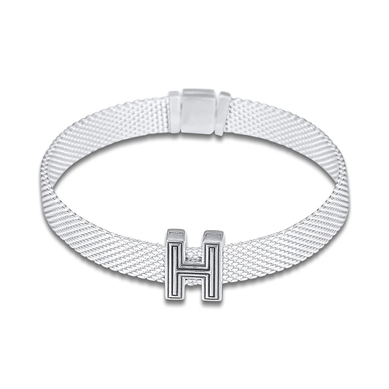 Буквой H Клип Подвески 925 пробы серебро фиксаторы уход за кожей лица бусины для