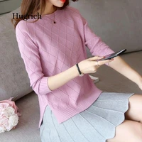 fashion ladies full sleeve women knitting sweater solid o neck pullover jumper female sweater casual knitted girls sweaters