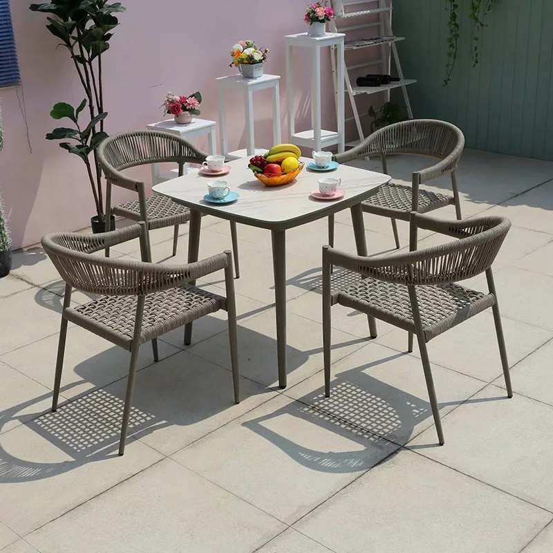 

Уличные патио, высококачественные садовые стулья из ротанга для отдыха на открытом воздухе, виллы, модельные комнаты, европейская мебель