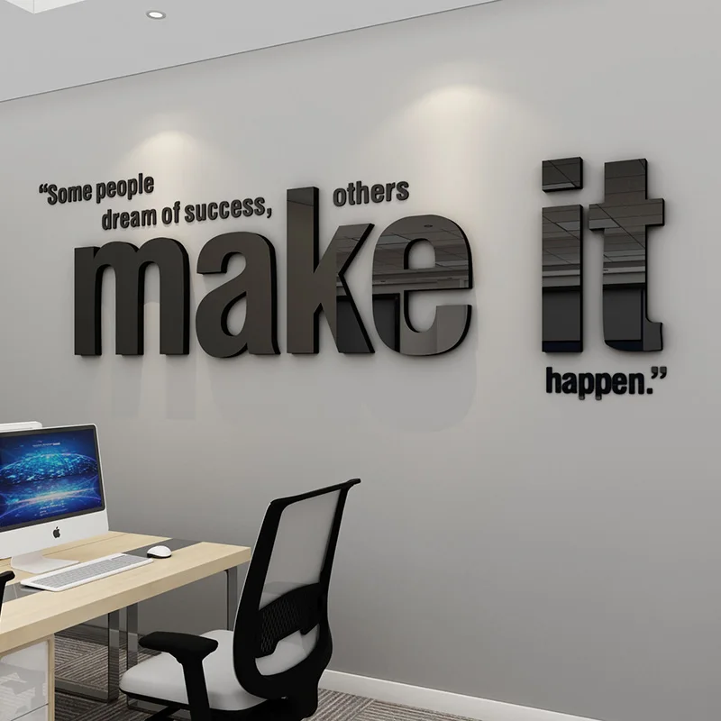 

WS184 креативный офис вдохновляющий английский текст вдохновляет слоган компании корпоративная культура настенное украшение 3D наклейки на с...