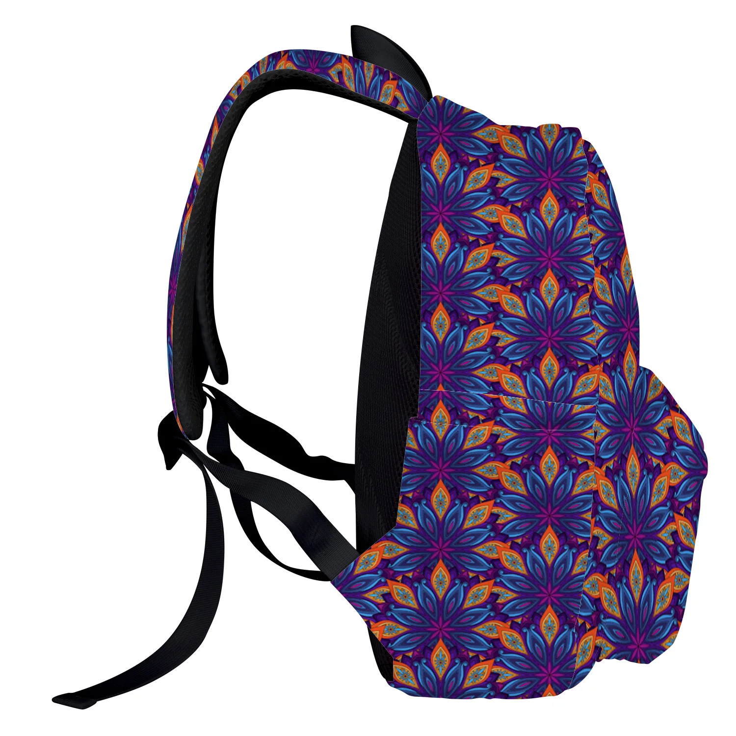 Новый Школьный рюкзак для мальчиков и девочек с фиолетовым цветочным узором