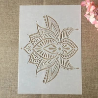 2921cm a4 lotus diy layering stencils painting scrapbook coloring embossing album decorative paper card template