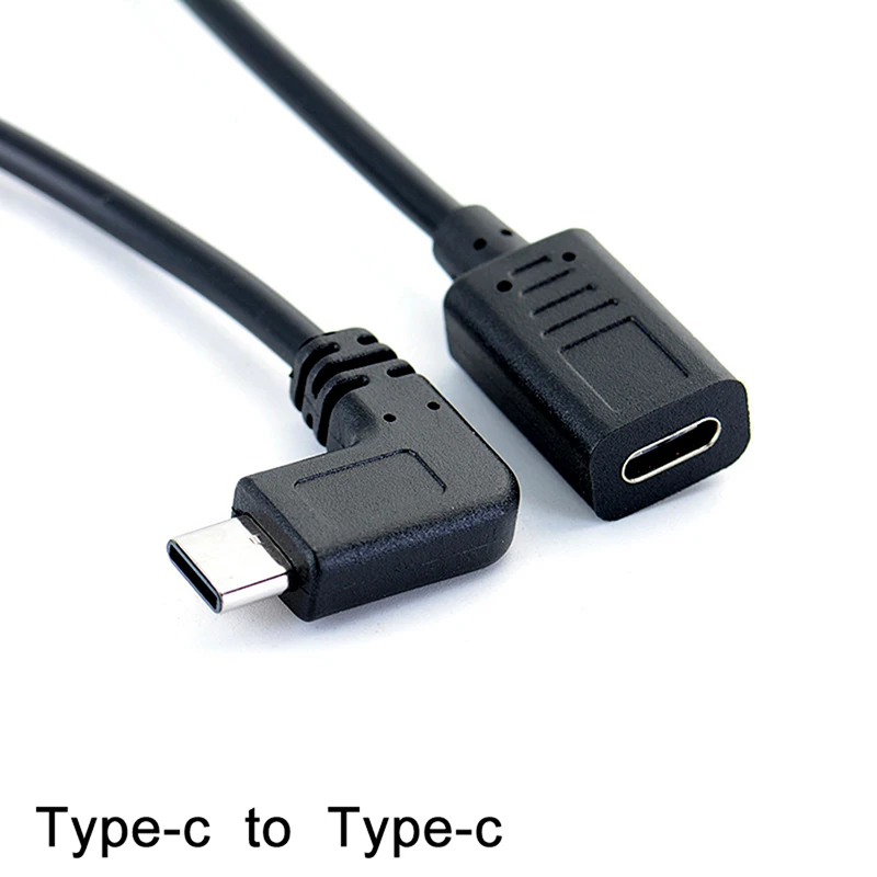 

Кабель-удлинитель OTG с разъемом USB Type-c и штекером 90 градусов на гнездо Type-C, 27 см