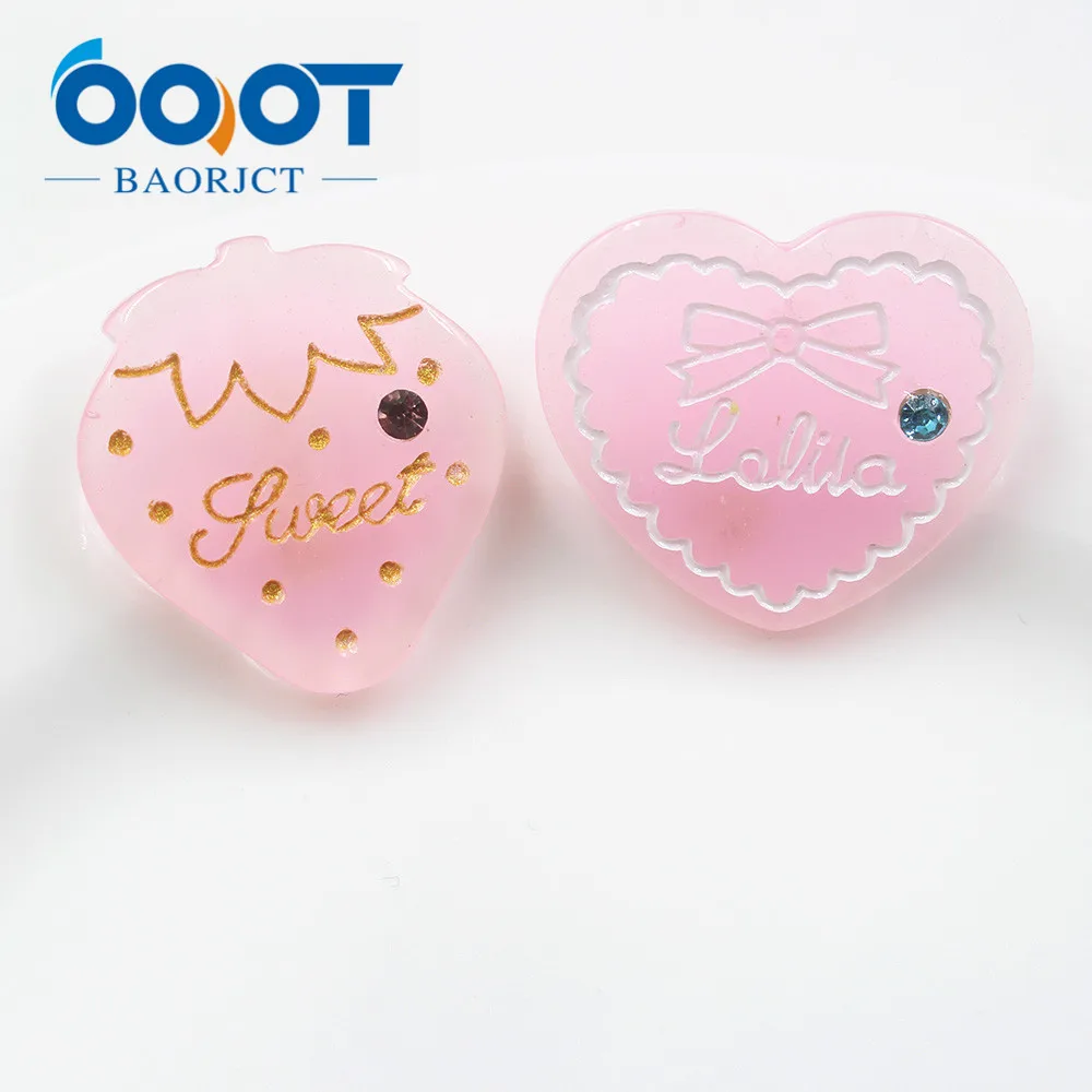 OOOT BAORJCT 20312-13 10 шт 30 мм * 27 различные в форме сердца яркие бриллианты безделушки