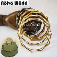 2 10 20 pieces bamboo shaped alloy material 11cm big o ring handlesdiy women bags bolso welded circle ring handle wholesale