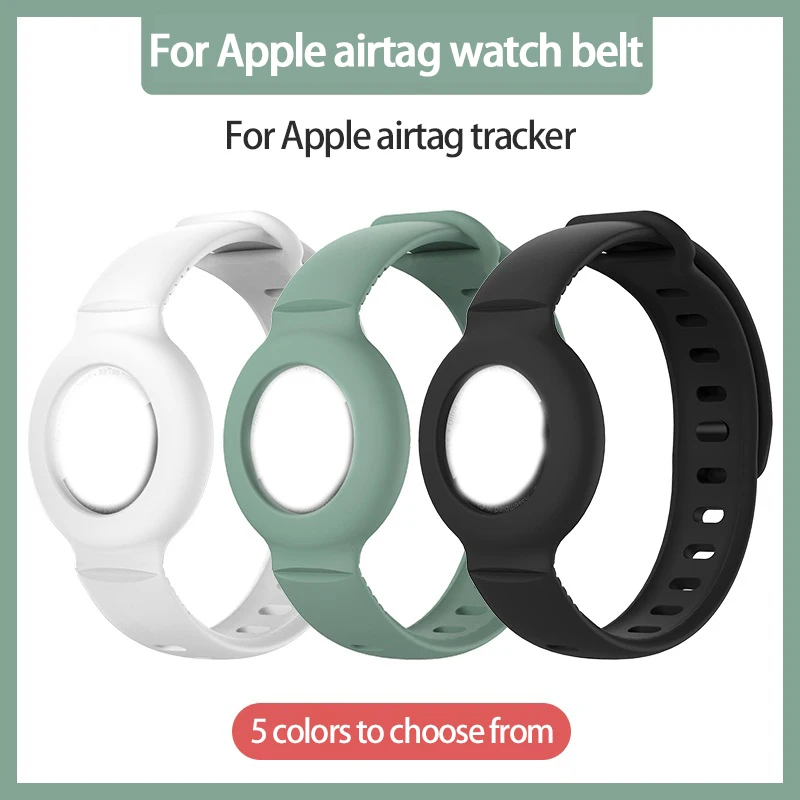 

New Case For Apple AirTag Soft Silicone Anti-Lost Anti-Scratch Bracelet Protective Cover Shell GPS Location Children Watch Strap
