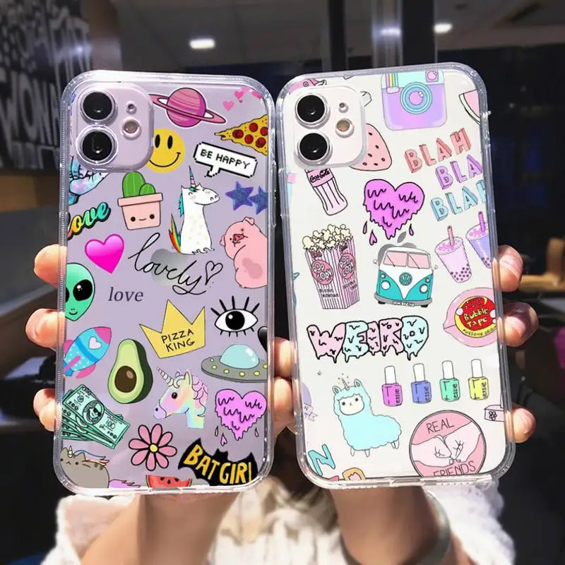 Чехол для телефона с милой девушкой едой забавной собакой лягушкой iPhone 12 Mini 11 Pro XS