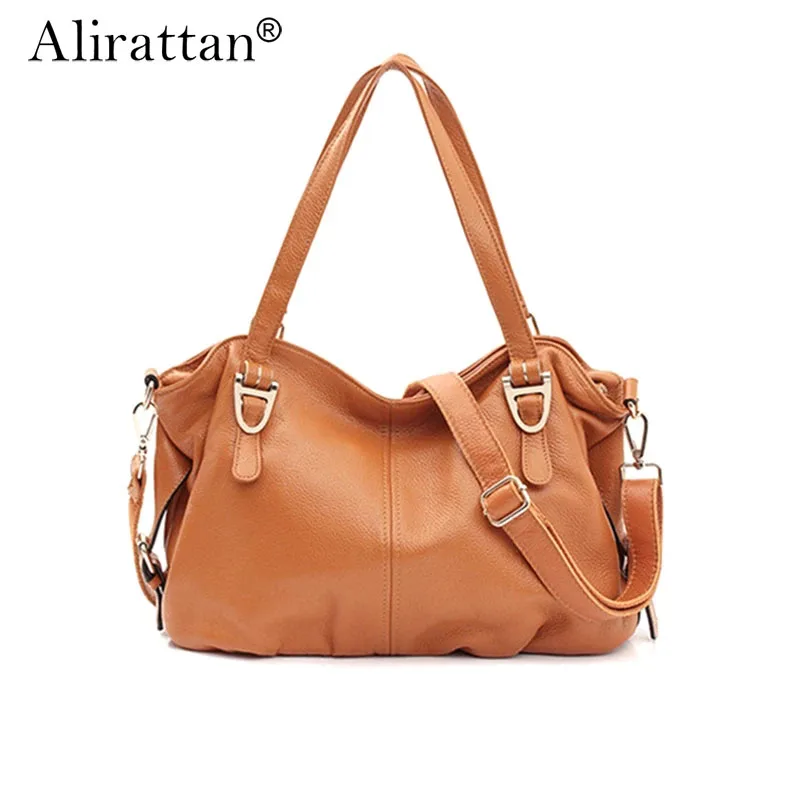 

Women Genuine Leather Handbags Fashion Design Large Capacity Female Shopping Travel Bag 2021 Shoulder Messenger Bag K227