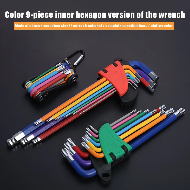 2019 Hot 9pcs Allen Wrench Hex Key Set Folding High Hardness Tool Car Repair Tools S7 #5 | Инструменты