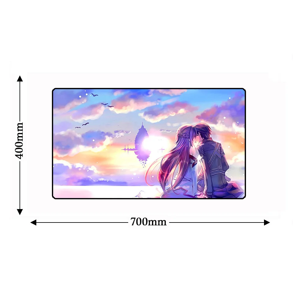 Большой Коврик для компьютерной мыши с рисунком из мультфильма Love Anime Lockedge Girl