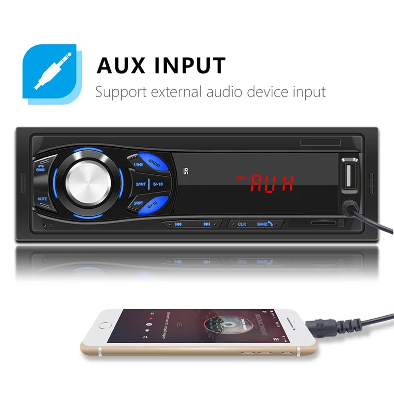 Автомагнитола 12 В Bluetooth FM-радио mp3-плеер зарядное устройство 5 USB TF AUX автомобильная