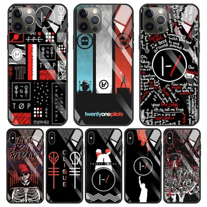 Glass Case For Apple iPhone 13 11 12 Pro Max 8 XR XS X 7 6s 6 12mini SE2020 Cover Tempered Coque Twenty One 21 Pilots Quote