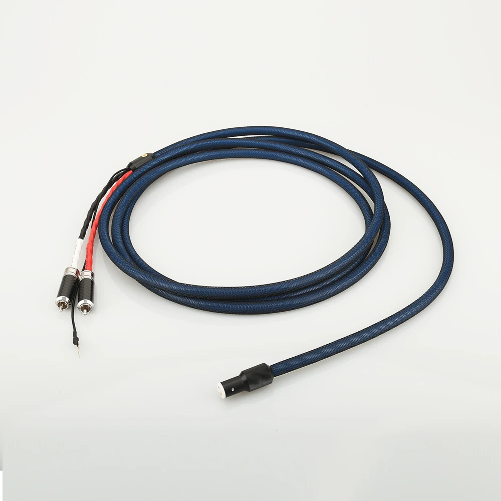 1 шт. новый кабель тонарма 5 Pin DIN к RCA Phono с 5N OFC серебряной пластиной проводником из