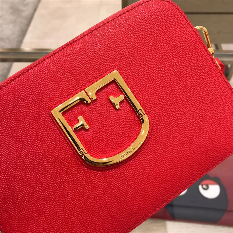 Новое поступление, оригинальные женские сумки FURLA, высококачественные черные меховые сумки, Размер 20 см x 14 см x 7 см