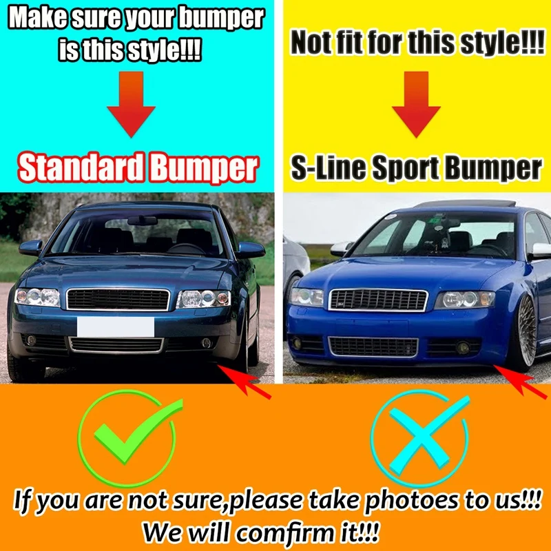 

Car Front Fog Light Grille Honeycomb Mesh Style Grill Grille For- A4 B6 2001-2005