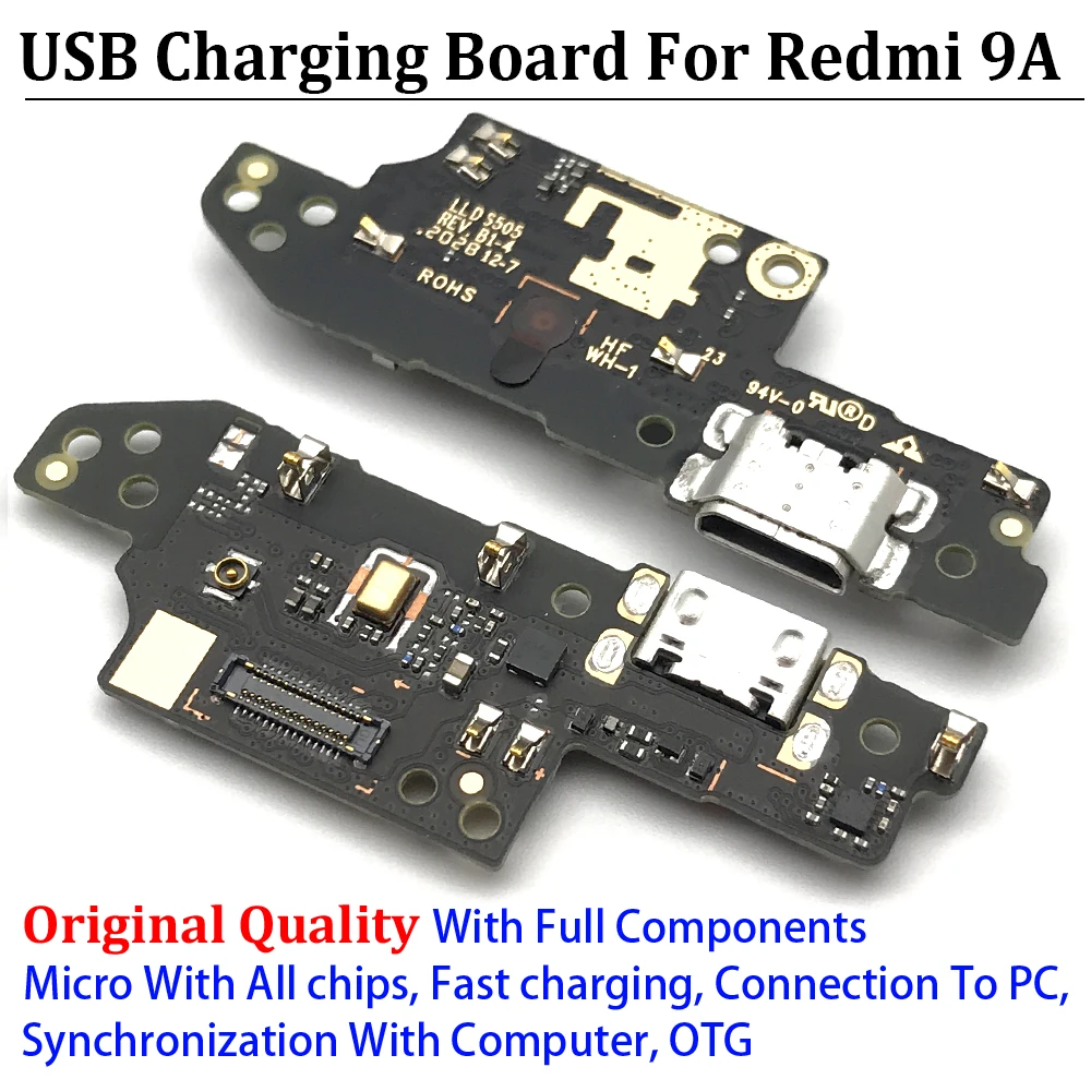 

USB зарядный порт док-станция зарядное устройство разъем гибкий кабель с микрофоном запасные части для Xiaomi Redmi 9A