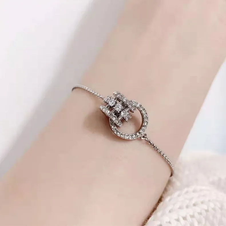 

Fashion Jewelry High Quality SWA Exquisite Classic Transfer Beads Exquisite Charm Small Waist Women's Bracelet