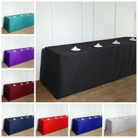 new design fitted polyester rectangular table cover banquet tablecloth for wedding event party decoration