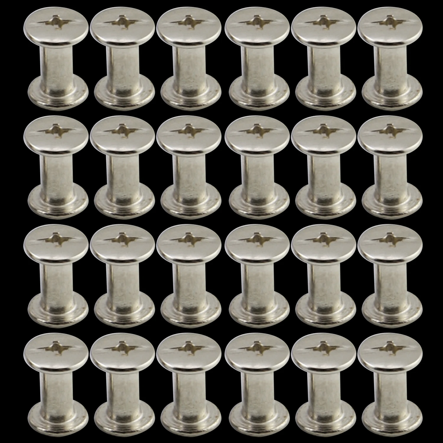 

100PCS 5x6mm Metal Rivet Screw Posts for Leather Document Album Bookbinding DIY Crafts Bags Belts Shoes Decoration