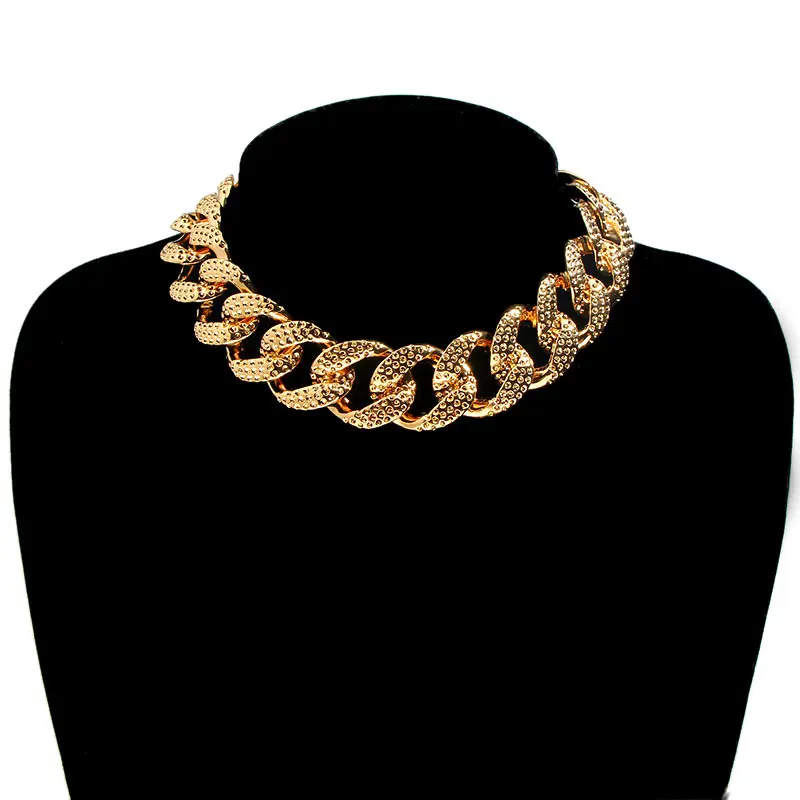 JJFOUCS Панк Винтаж колье ожерелье воротник состояние мужчины t Золото Серебро Цвет