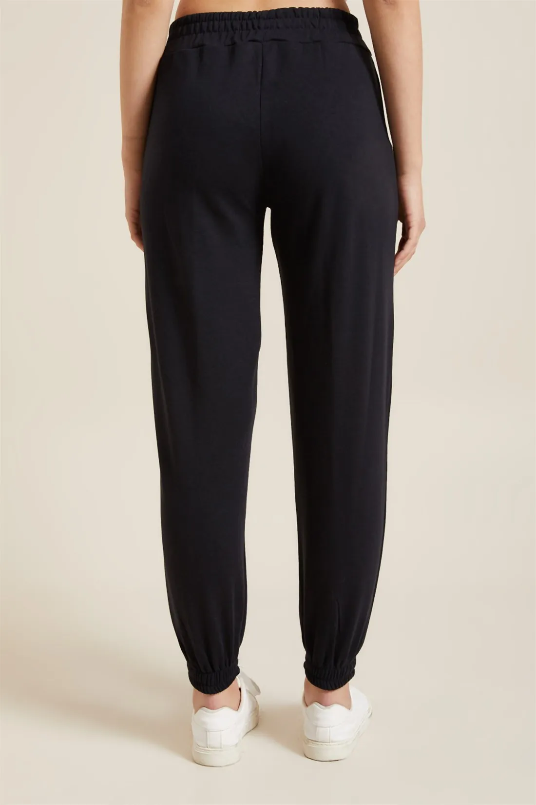 

Women's Black High Waist Bell-Bottomed Wheel Bottom Tracksuit