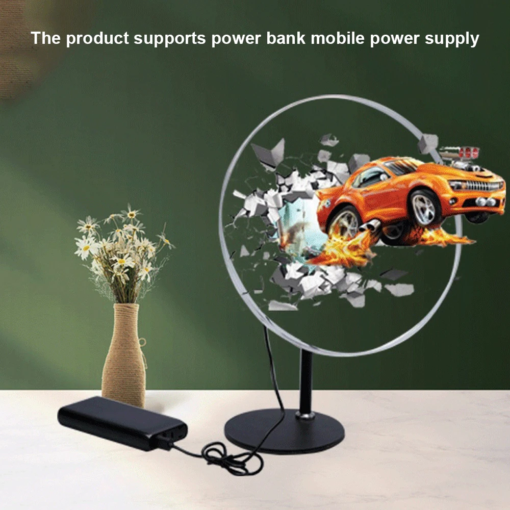 

New Wireless Wifi 3D Hologram Fan Holographic Projector Advertising Display 256LEDS