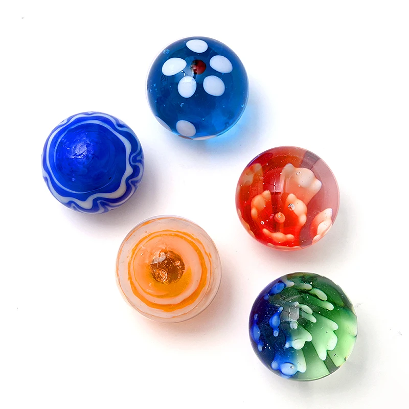 

5Pcs 25MM Colorful Glass Marbles Kids Marble Run Game Marble Solitaire Toy Accs Vase Filler & Fish Tank Home Decor Canicas