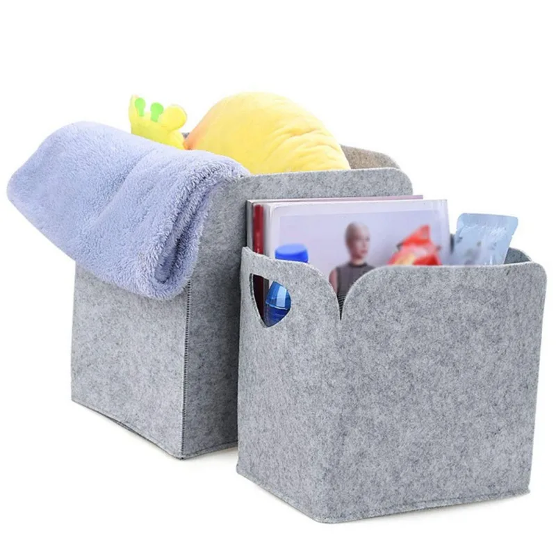 

DIY Desktop Storage Basket Underwear Toy Storage Box Felt Portable Laundry Basket Organizer Stationery Container 3pcs/set