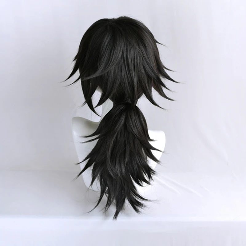 Парик термостойкий для косплея черный из аниме рассекающий демонов длина 55 см от