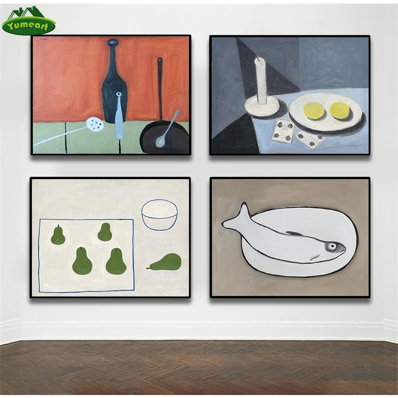 Giorgio Morandi знаменитая картина тарелка чашка для еды Настенная декоративная кухня