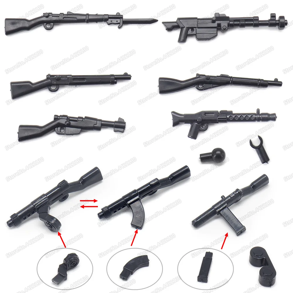 Военная сборка солдат G98 шаговые пистолеты оружие строительный блок армейское