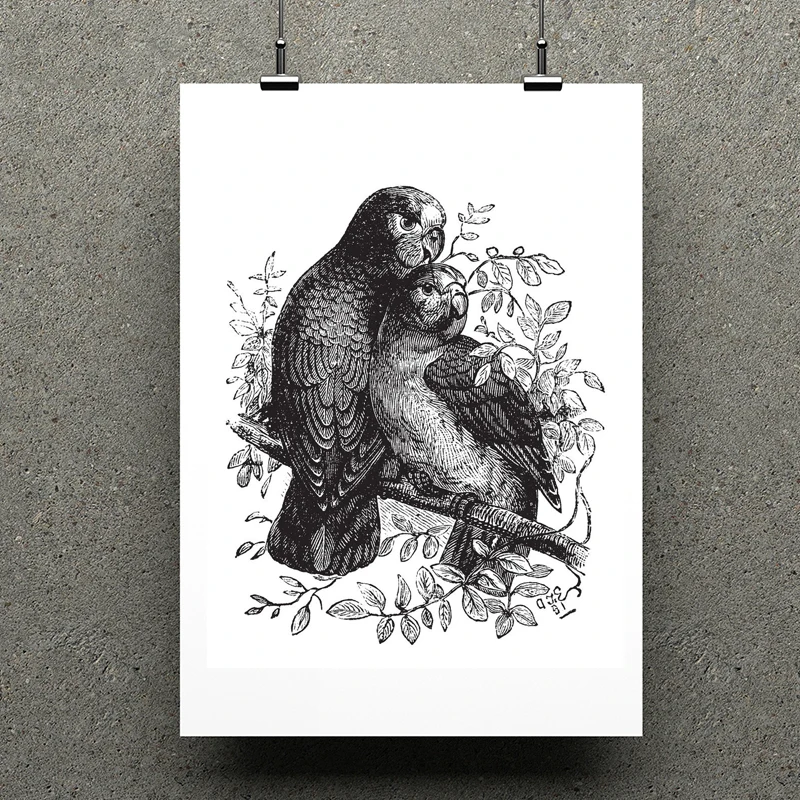 

ZhuoAng Two Birds Clear Stamp / Scrapbook Rubber Stamp / Craft Clear Stamp Card / Seamless Stamp