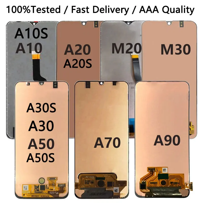 Качество AAA для Samsung Galaxy A10 A20 A30 A50 A70 A90 ЖК дисплей M20 m30 экран с сенсорным экраном|touch