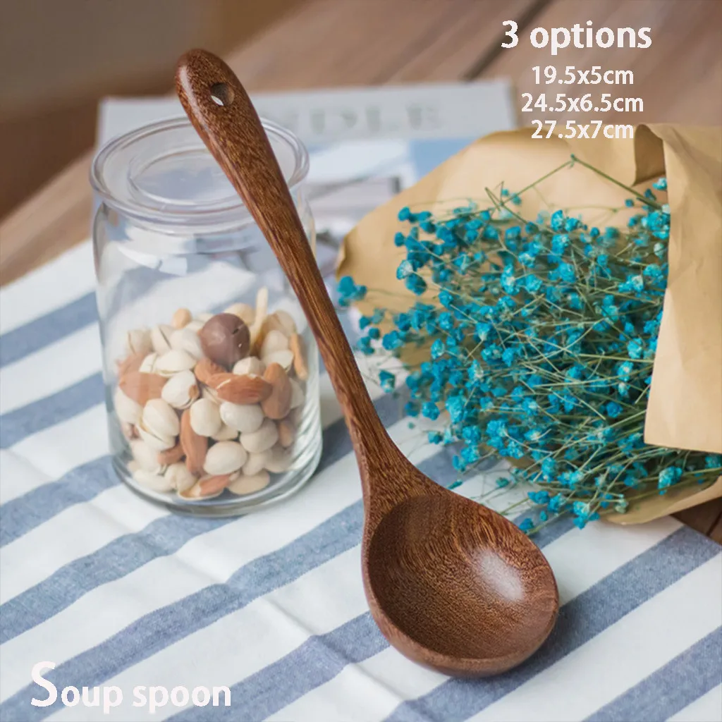 2019 новая кухонная мебель ручка большая круглая ложка бамбуковая кухня утварь