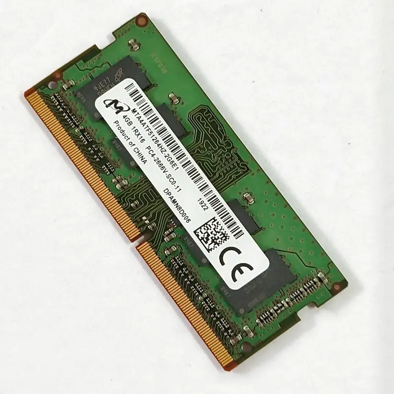 

Micron RAMS DDR4 4GB 2666MHz Laptop memory DDR4 4GB 1RX16 PC4-2666V-SCO-11 Notebook memoria 1.2v