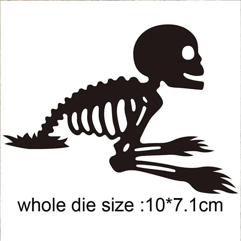 Металлические штампы для Хэллоуина скелет призрак трафареты рукоделия