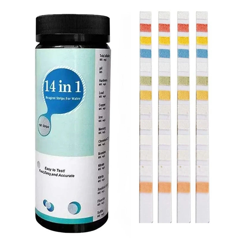 

Тест-полоски 14 в 1 для бассейна и спа, тест-полоски для определения качества воды, тест-полоски для химической промышленности, тест-полоски д...