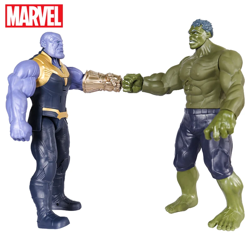Фигурка героя мультфильма Marvel Мстители Грут-Веном танос Халк Железный человек