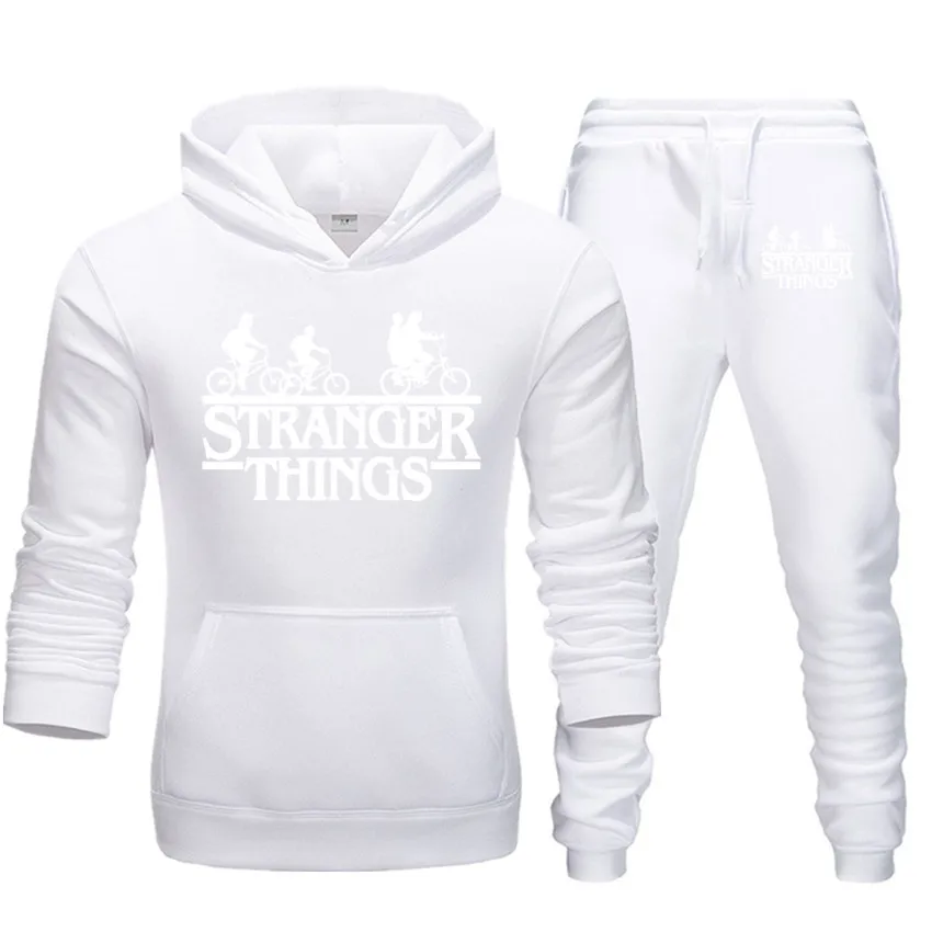 Чудесная сказка белые толстовки спортивные костюмы для мужчин осень/зима + штаны