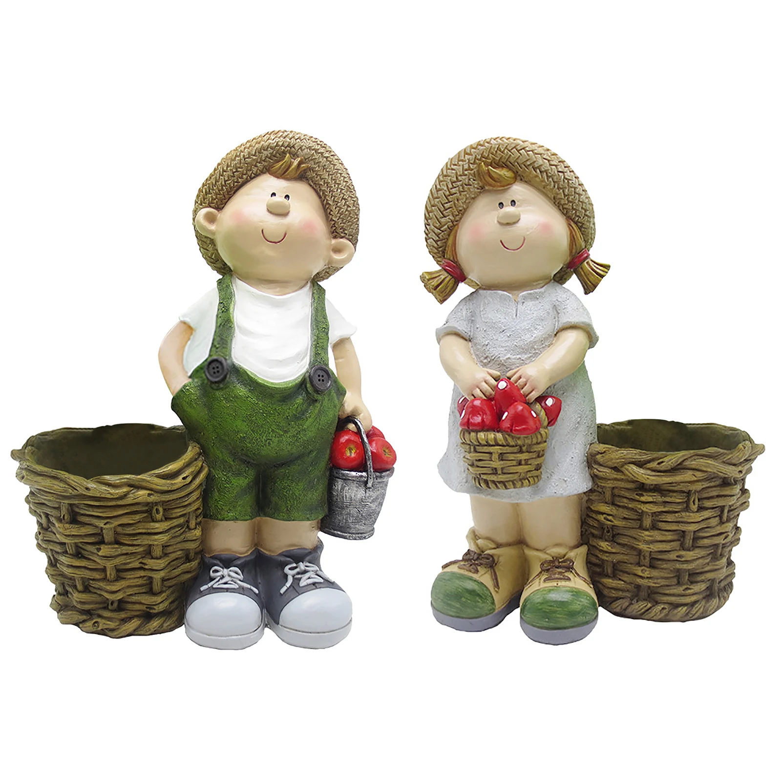 

Сезон сбора, миниатюрный искусственный садовый орнамент для мальчиков и девочек, украшение для дома, растительный горшок для цветов, украше...